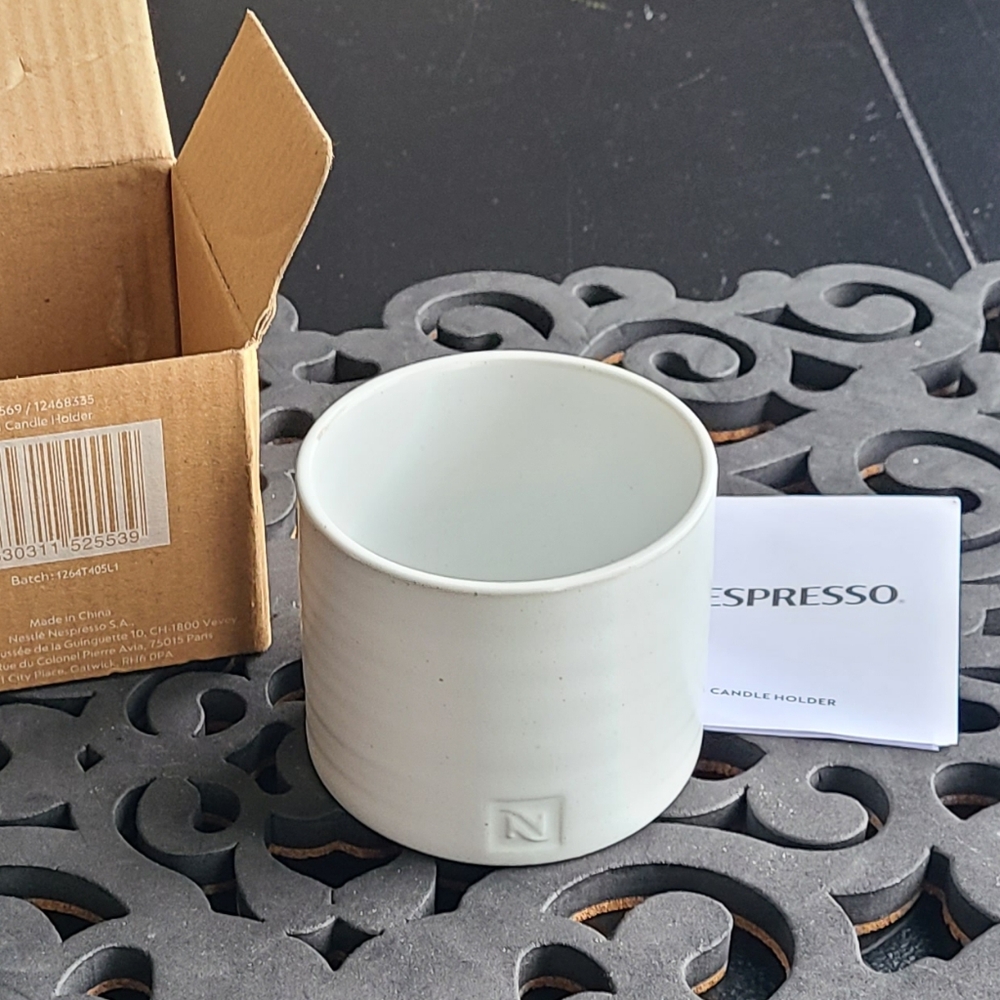Nespresso White Candle Holder